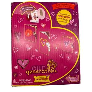 Our Generation OG Sweetheart Surprise Advent Calendar 14 Doors Dolls Kid Toy NEW